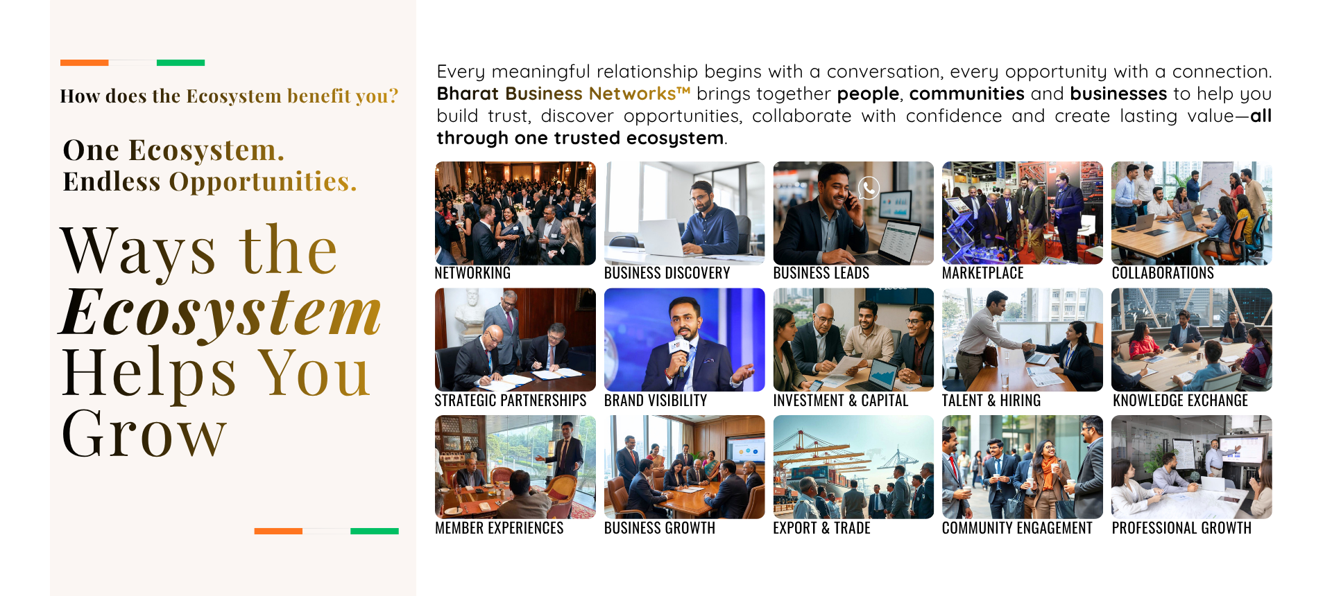 Connecting 18+ Active Industry Clusters PAN India - Manufacturing, Retail, IT, Real Estate, and more