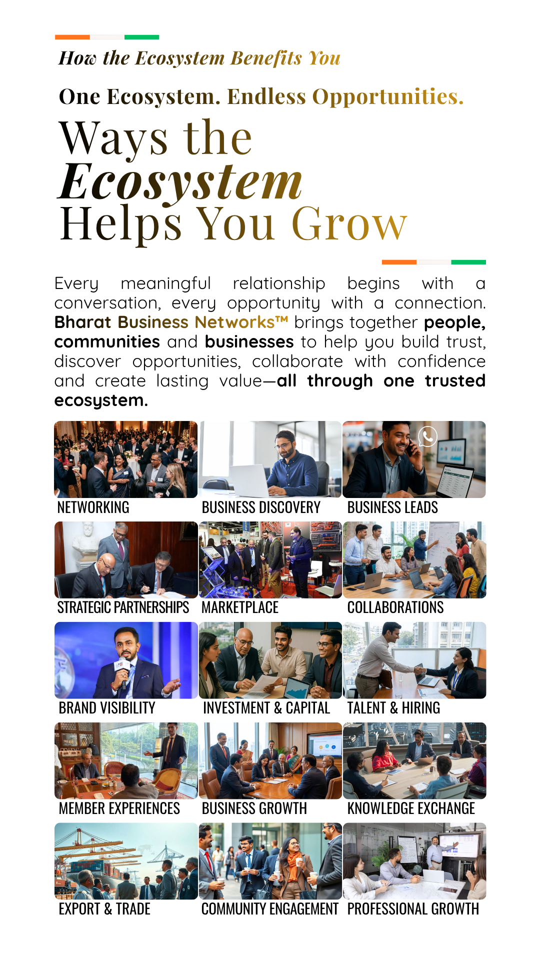 Connecting 18+ Active Industry Clusters PAN India - Manufacturing, Retail, IT, Real Estate, and more