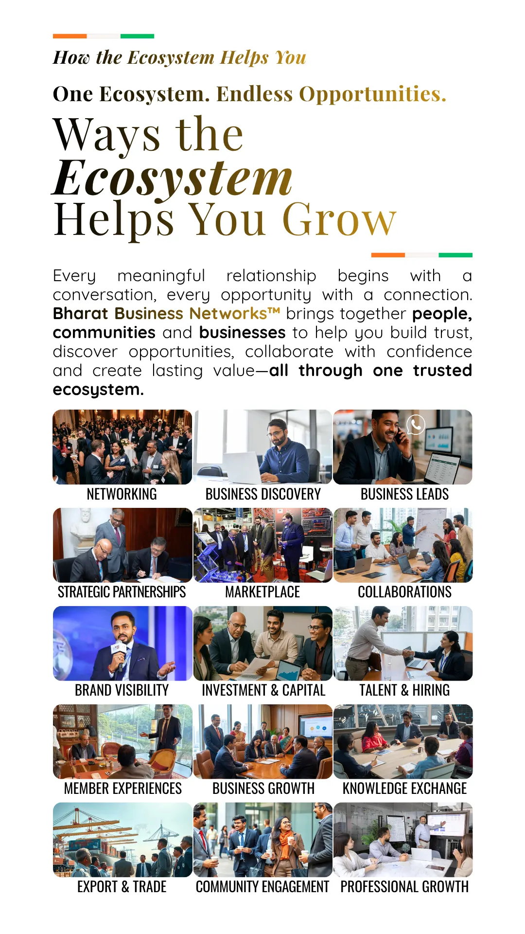 Connecting 18+ Active Industry Clusters PAN India - Manufacturing, Retail, IT, Real Estate, and more